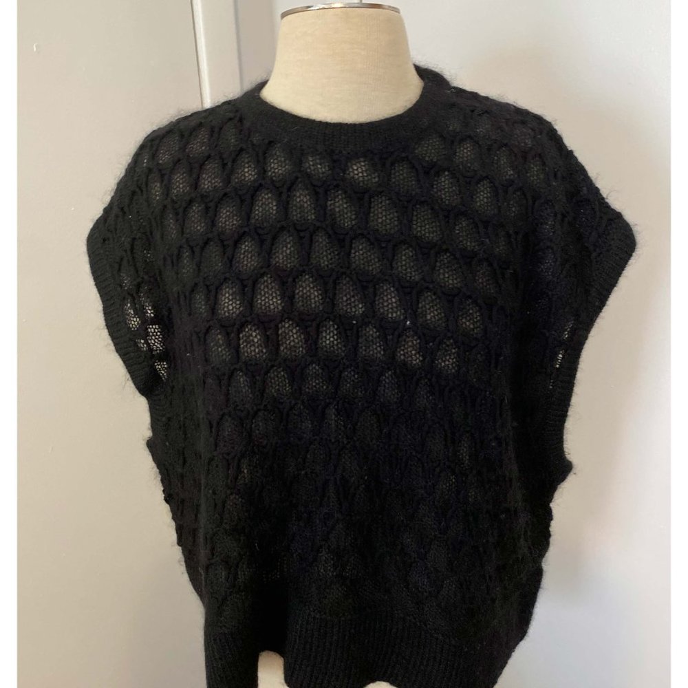 Helmut Lang Black Sweater Knit Tank/Vest Size Large